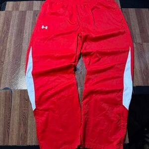 Under Armour Red Striped Retro Tech Sportswear Baggy Track Pants XXL